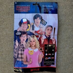 Netflix Stranger Things 15 Piece Photo Props 80's Halloween Party Cosplay Retro